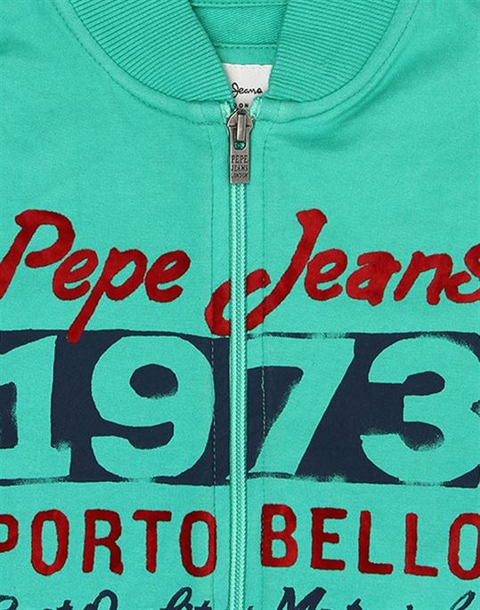 Pepe Jeans Boys Graphic Print Green Sweatshirt